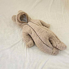 Дитячий теплий чоловічок комбінезон Тедді осінь весна зима 0-3 міс 56-62 розмір, фото 5