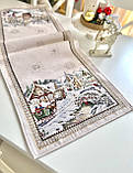 Доріжка на стіл Новорічна, 37x100 см., гобеленова Limaso, фото 4