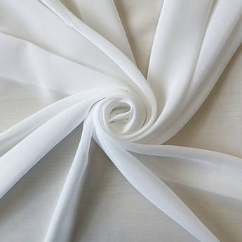 Тюль шифон білий для гардин, Туреччина, висота 3 м
