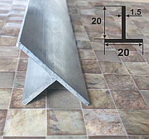 Алюмінієвий тавр 20*20*1.5 (Т-подібний профіль), без покриття довжина 3,0 м