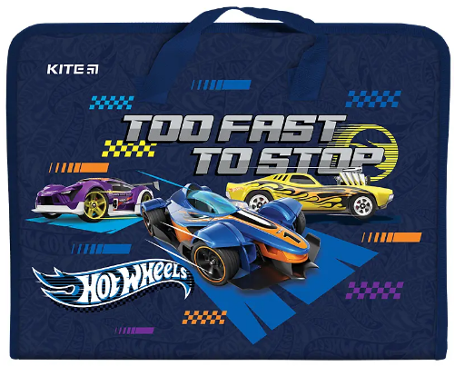 Папка-портфель "Kite" №HW24-202 A4 пласт.на блискавці Hot Wheels(30), фото 1