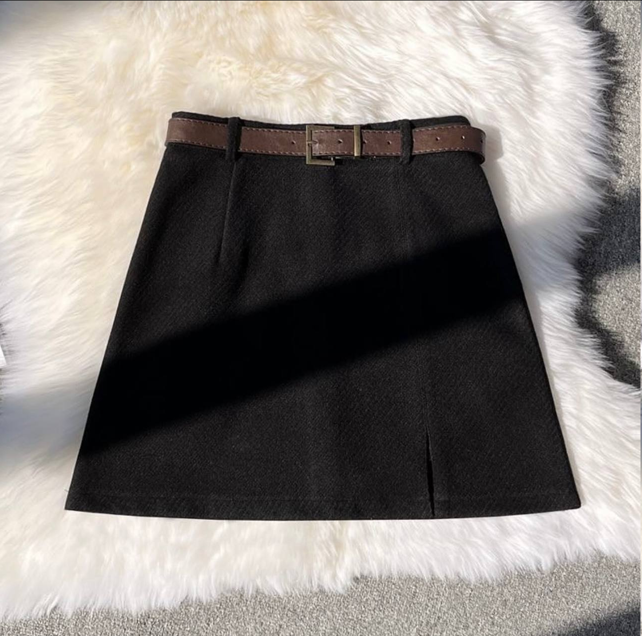 Жіноча класична спідниця з поясом, фото 1