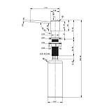 Дозатор для миючого засобу Lidz LK118 круглий Brushed Steel (LDLK118BRU46400), фото 2