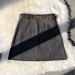 Жіноча класична спідниця з поясом, фото 4