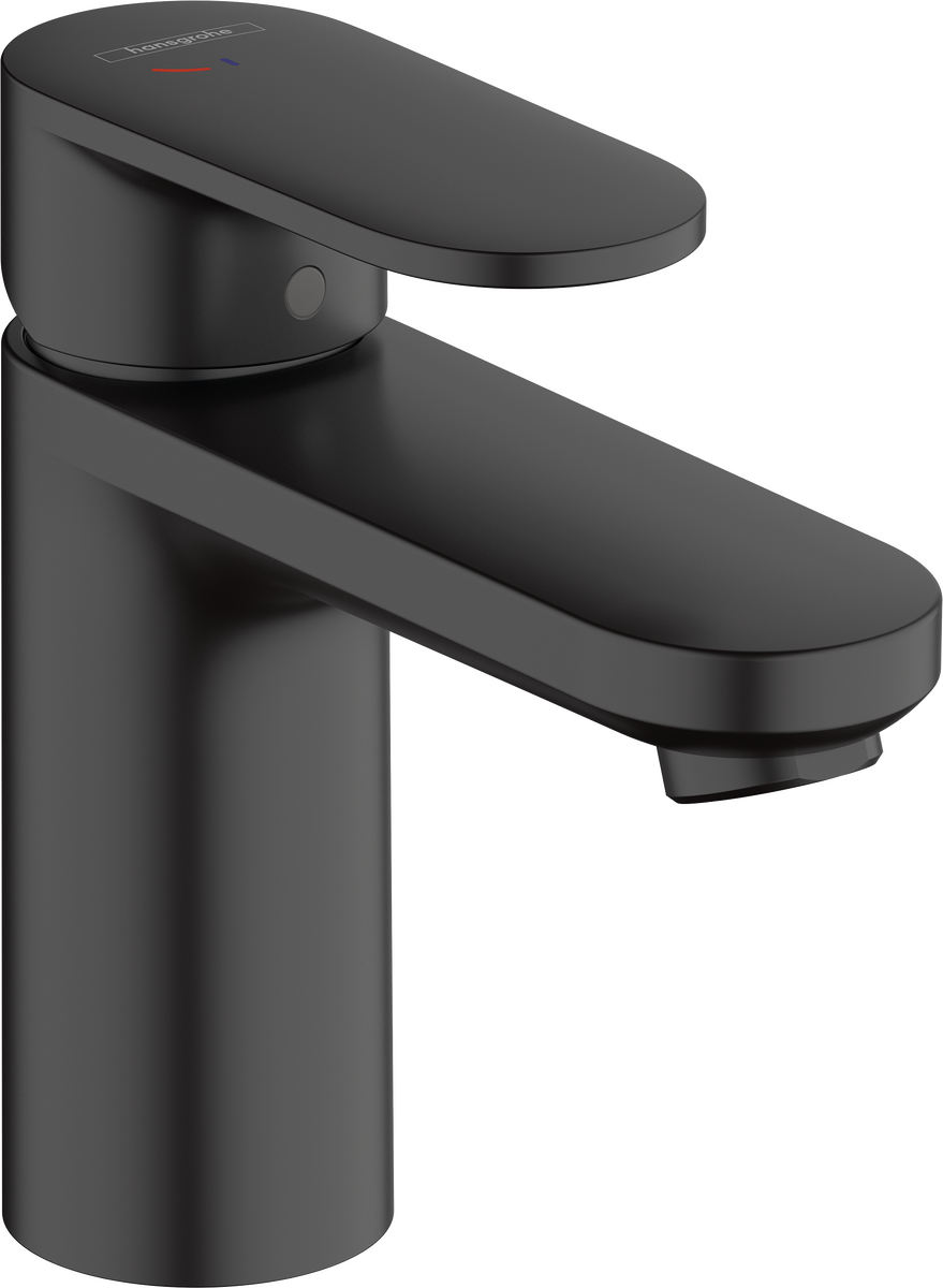 71585670 HG Vernis Blend Змішувач для раковини 100 CoolStart з д/к, чорний матовий (1 сорт)