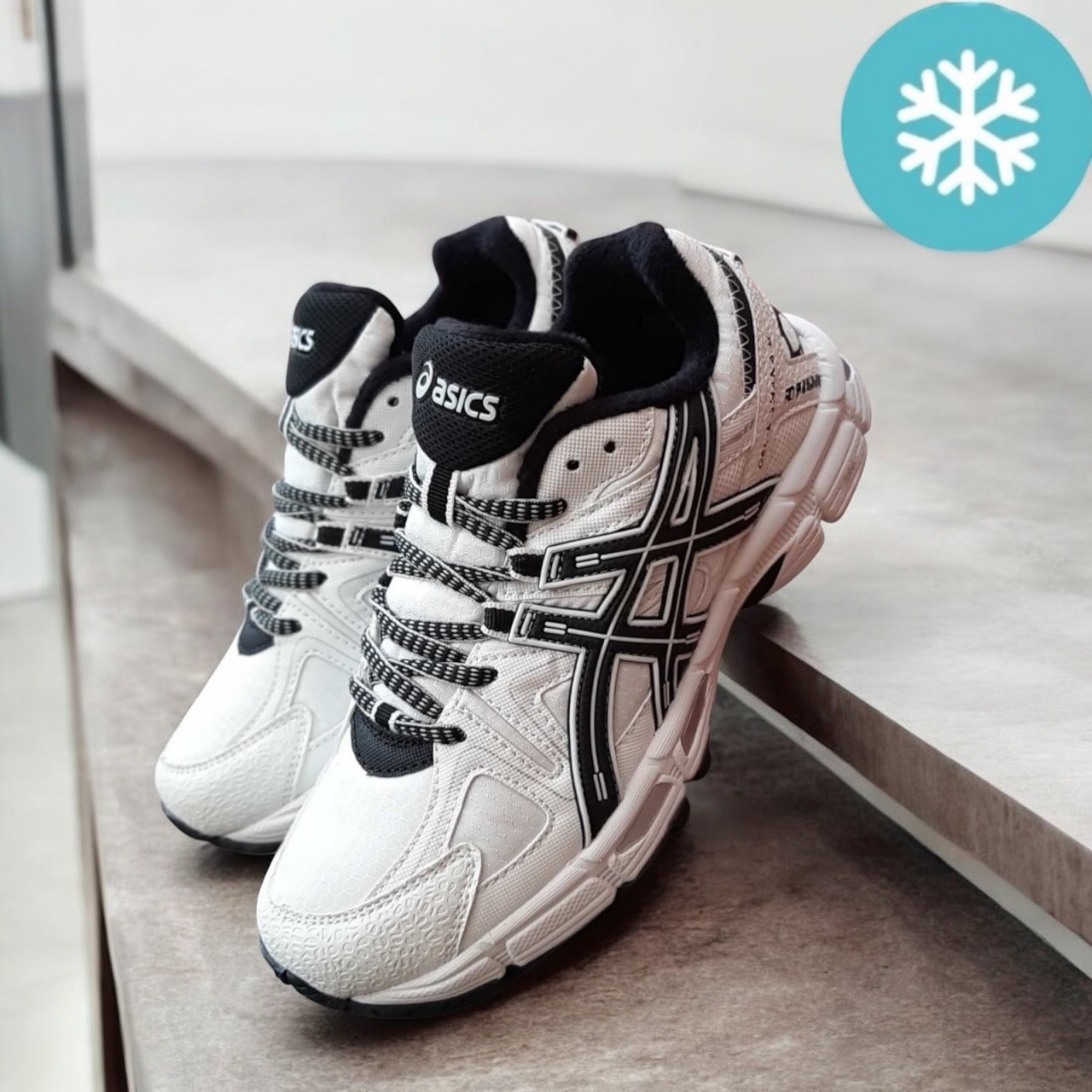 Зимові жіночі кросівки Asics Gel Kahana 8 термо теплі. Живе фото, фото 1