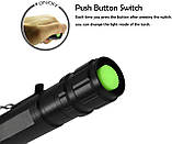 Яскравий ручний ліхтарик VISVIC, з 4 батареями 18650, що заряджаються, універсальний зарядний пристрій USB з 4 слотами, зарядний, фото 3