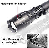 Яскравий ручний ліхтарик VISVIC, з 4 батареями 18650, що заряджаються, універсальний зарядний пристрій USB з 4 слотами, зарядний, фото 5