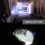 Яскравий ручний ліхтарик VISVIC, з 4 батареями 18650, що заряджаються, універсальний зарядний пристрій USB з 4 слотами, зарядний, фото 7