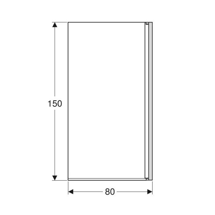 560.118.00.2 GEO Шторка для ванни 80*150 см, проф.алюм., скло прозоре (1 сорт)