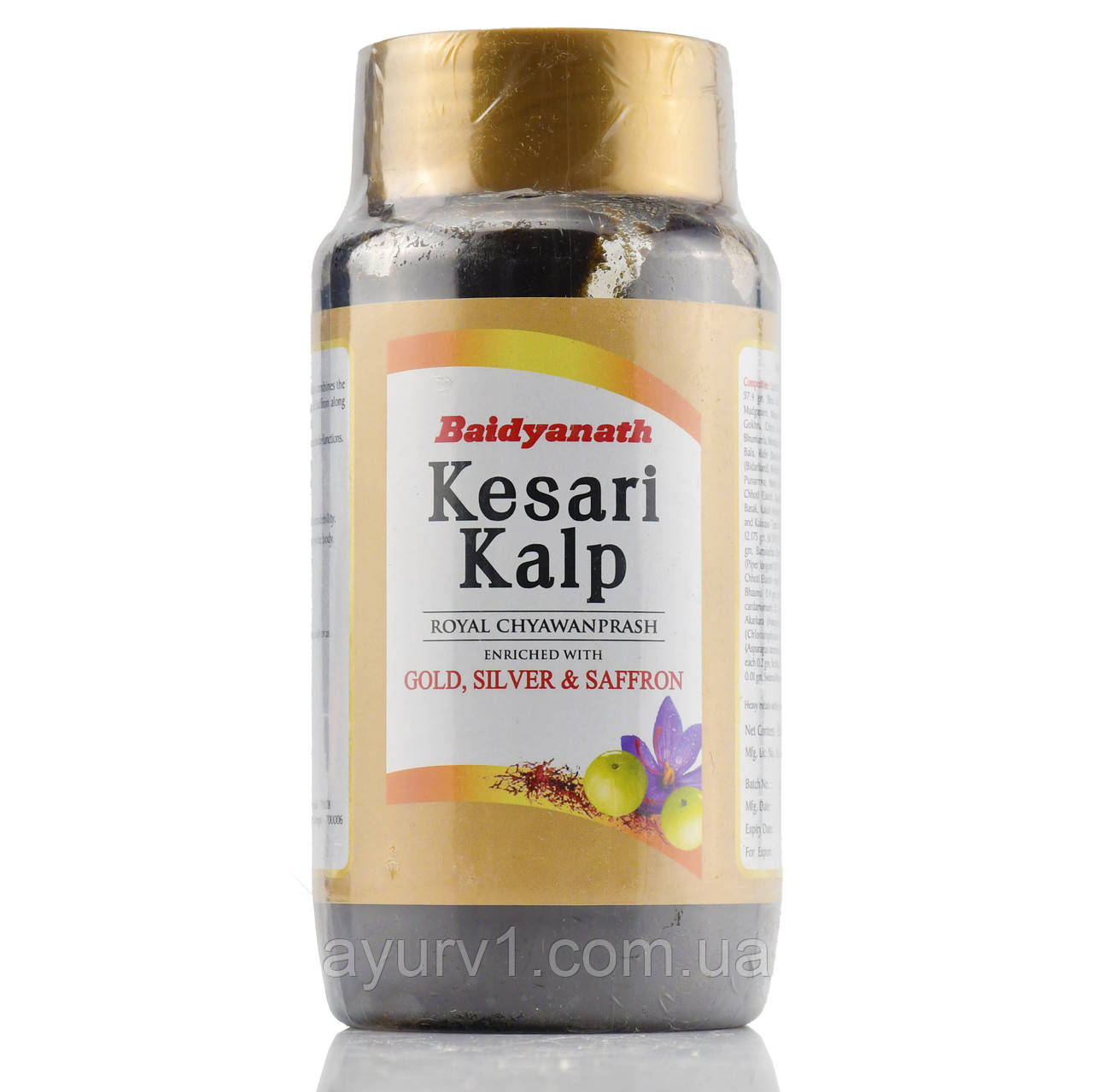 Чаванпраш Кесарі Калп із золотом, сріблом, шафраном,Кesari Kalp Royal Chyawanprash Baidyanath , Індія 500 г.