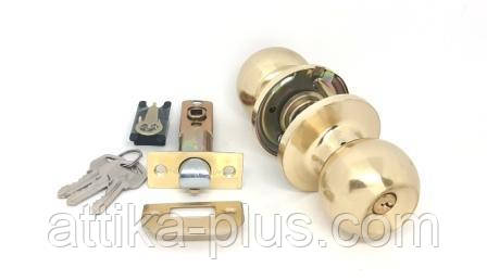 Ручка кноб міжкімнатна Kedr D672 ET (ключ) матовое золото SB