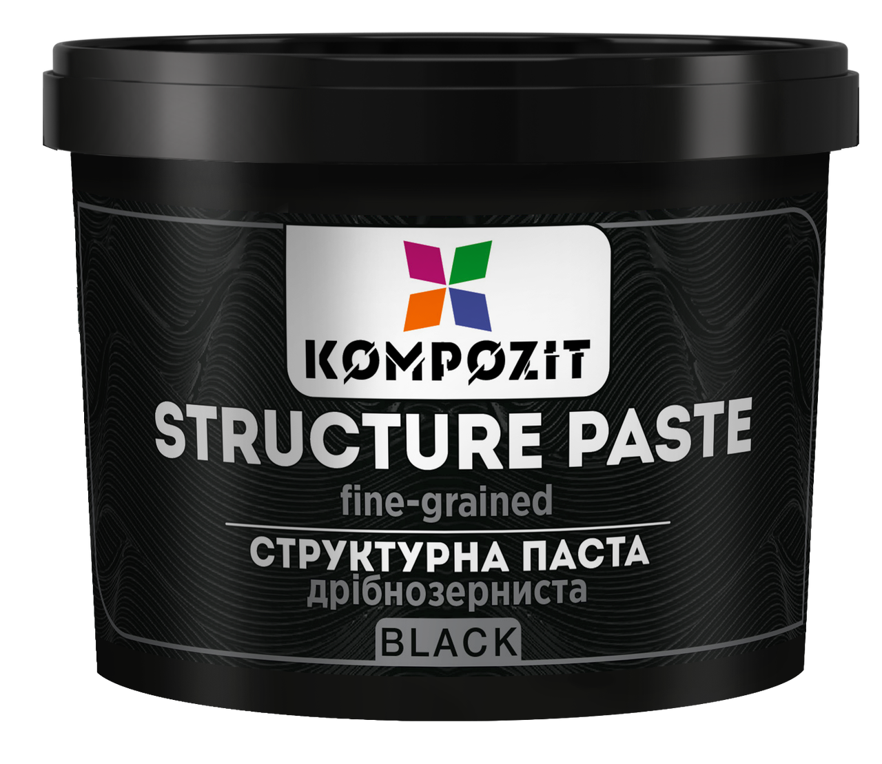 Паста структурна ART Kompozit дрібнозерниста Чорна, 300 мл, Чорний
