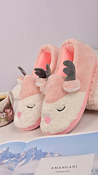 Жіночі рожеві капці зі штучного хутра Тп168