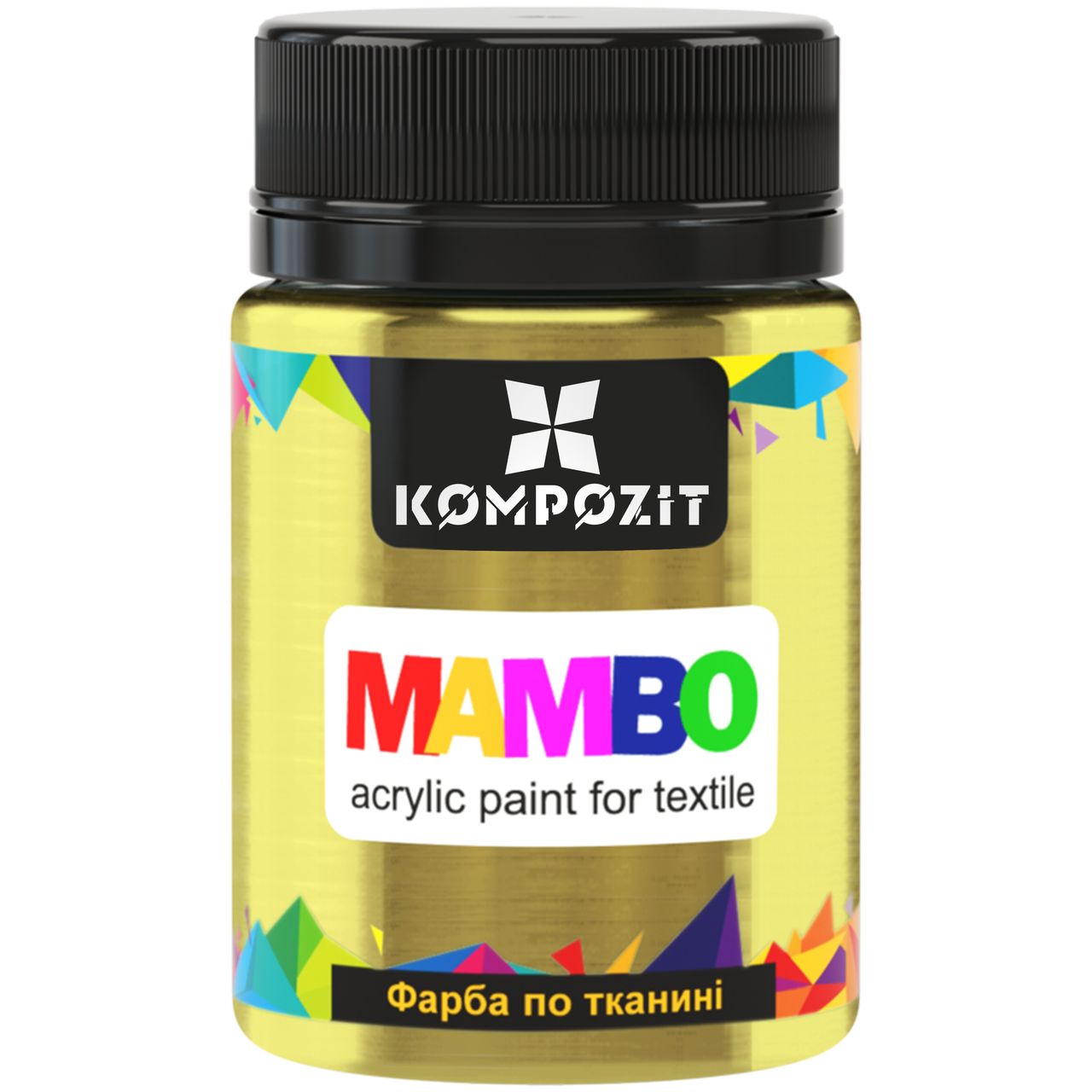 Фарба по тканині Серія (Металік) МАМВО ART Kompozit, 50 мл, 54 золотий (ефект металік), фото 1