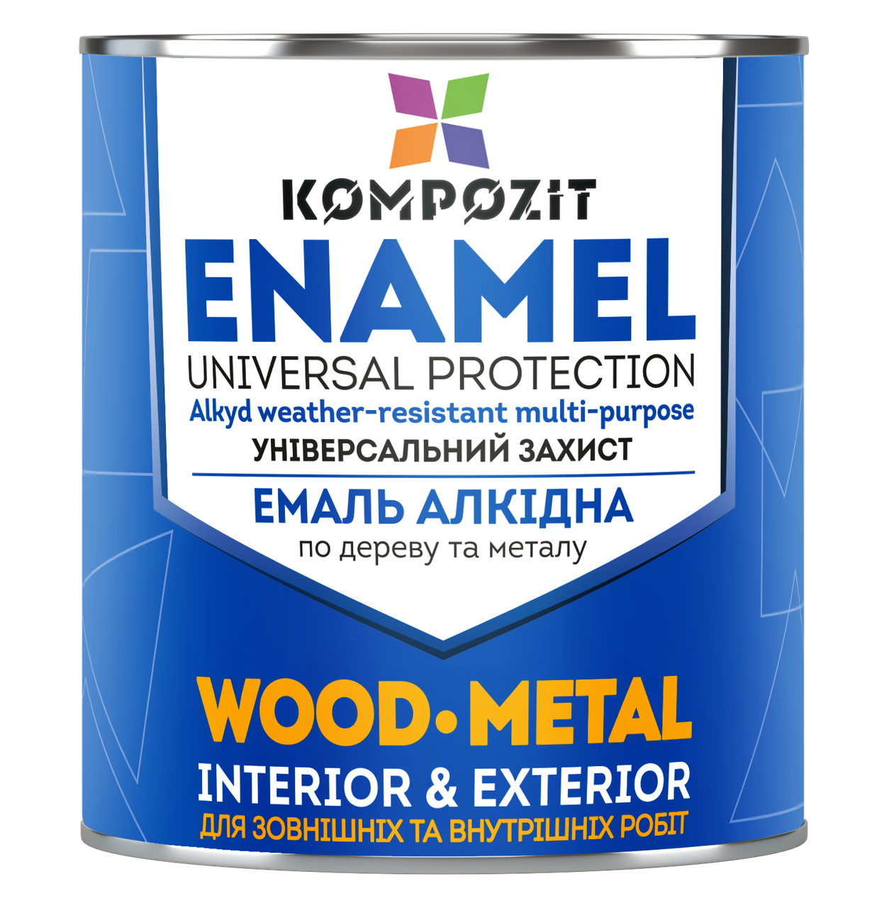 Емаль алкідна Kompozit®, 0,25 кг, Глянцевий, Білий