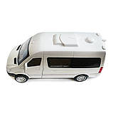 Машинка металева Mercedes-Bens Sprinter CM335 мінівен 1:32 Мерседес-Бенц спрінтер біла світло звук відкр всі двері інерція 15*5*7, фото 5