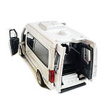 Машинка металева Mercedes-Bens Sprinter CM335 мінівен 1:32 Мерседес-Бенц спрінтер біла світло звук відкр всі двері інерція 15*5*7, фото 6