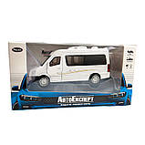Машинка металева Mercedes-Bens Sprinter CM335 мінівен 1:32 Мерседес-Бенц спрінтер біла світло звук відкр всі двері інерція 15*5*7, фото 8