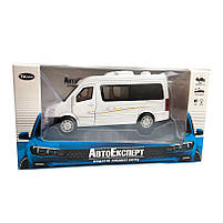 Машинка металева Mercedes-Bens Sprinter CM335 мінівен 1:32 Мерседес-Бенц спрінтер біла світло звук відкр всі двері інерція 15*5*7, фото 8