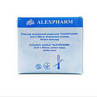 Пластир медичний ALEXPHARM, 2 х 500cм, бавовняна основа, білого кольору
