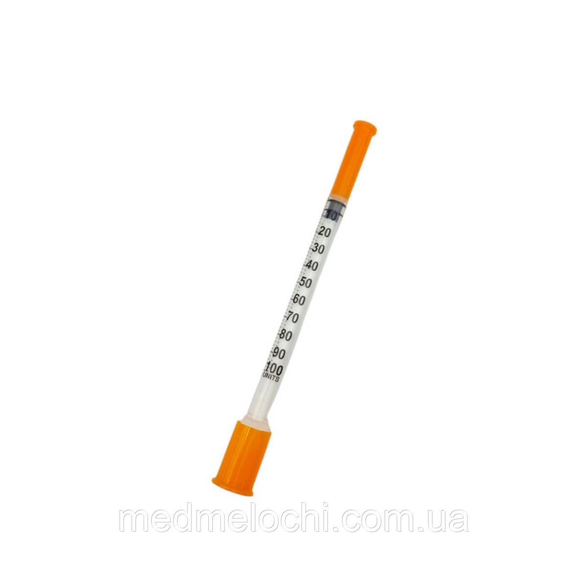 Шприц інсуліновий, U100, 1мл. з голкою 0,33 x 13мм (незнімна)