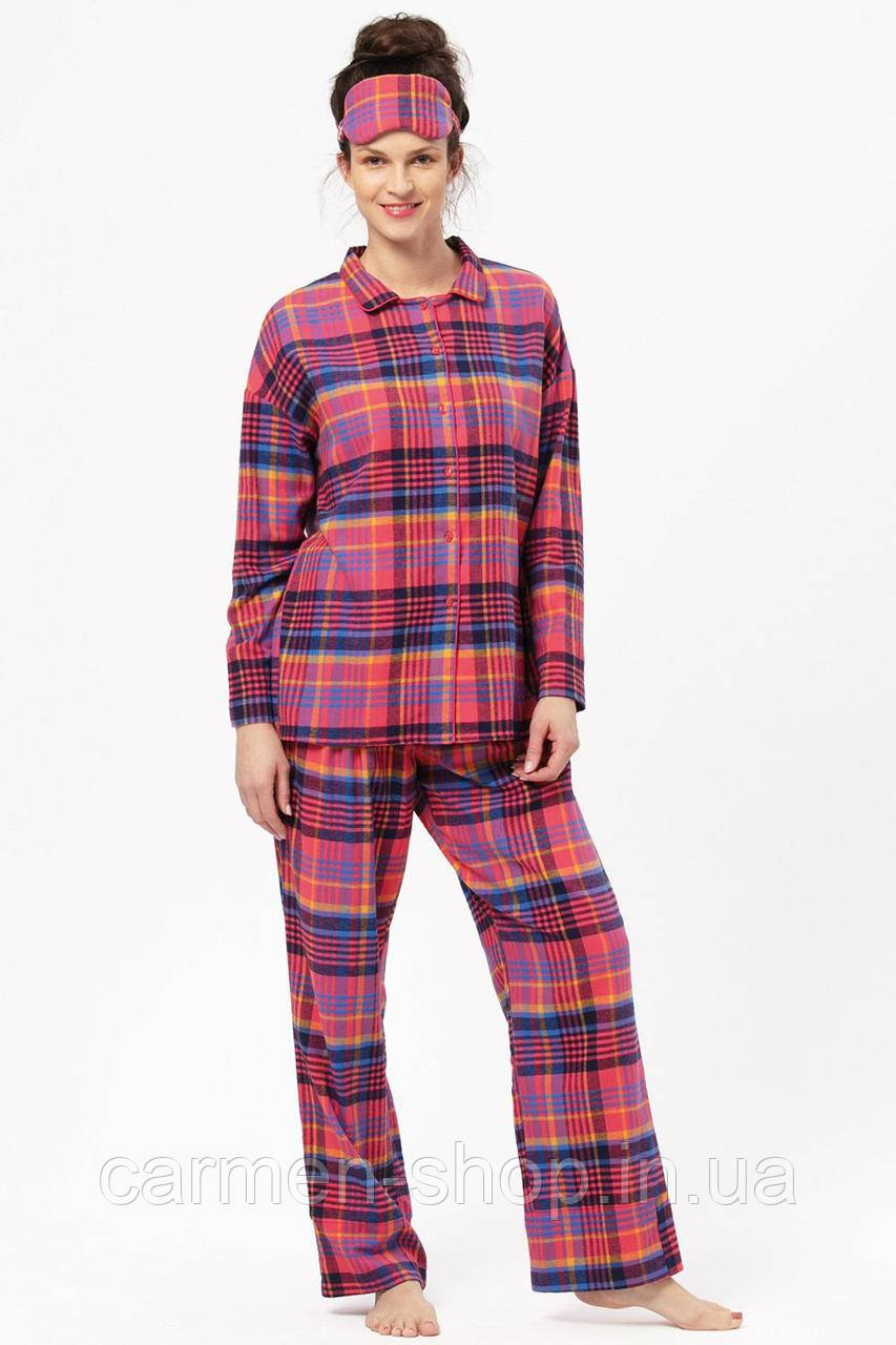Жіноча флісова піжама великих розмірів у карту Key LNS 483 B24, фото 1