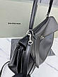 Жіноча чорна сумка Balenciaga Rodeo Large сумка Баленсіага Родео великий розмір у серебрі срібло, фото 10