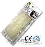 Стяжки кабельные пластиковые белые Neutral 2,5*150мм (100шт)