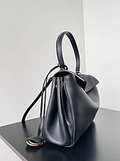 Жіноча чорна сумка Balenciaga Rodeo Small сумка Баленсіага Родео маленький розмір у серебрі срібло, фото 5
