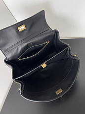 Жіноча чорна сумка Balenciaga Rodeo Small сумка Баленсіага Родео маленький розмір у серебрі срібло, фото 6