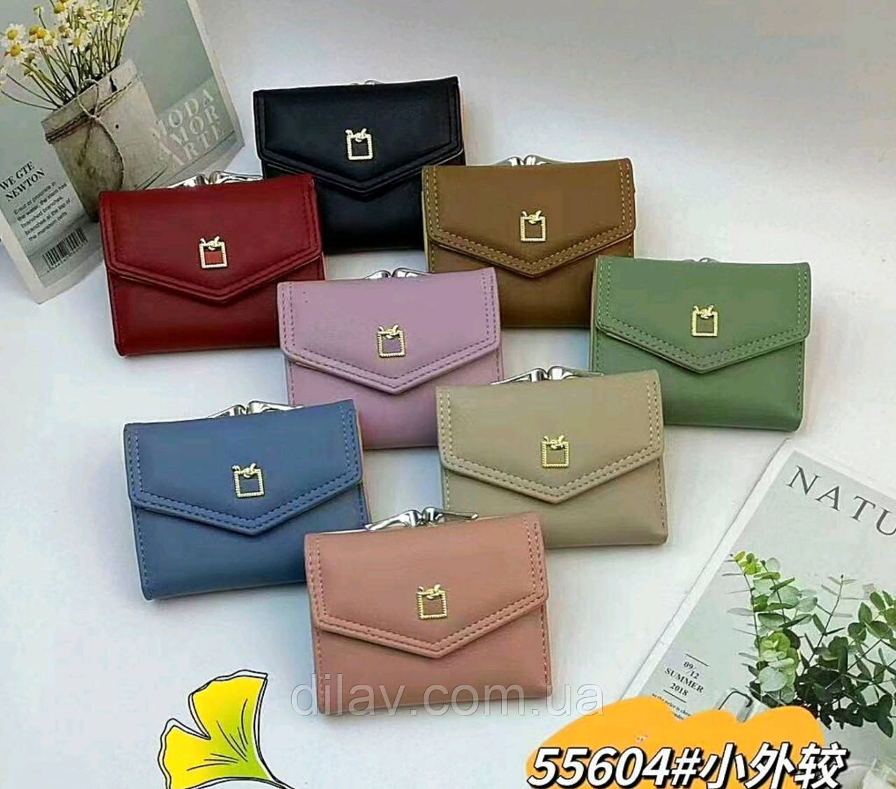 Жіночий гаманець на кнопці, фото 1