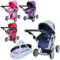 Коляска для ляльки 9346 Melogo чотири кольори від 2 років. 2в1. Зима/лето.