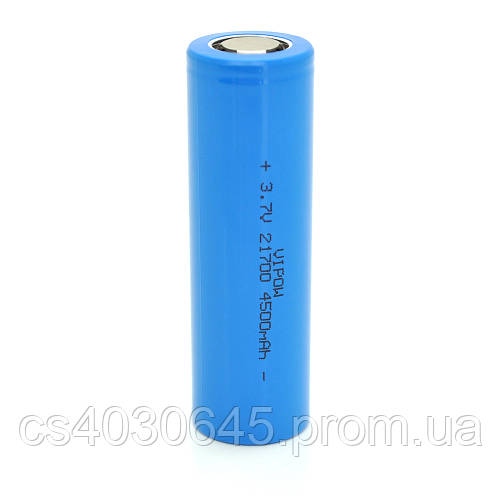 Аккумулятор 21700 Li-Ion Vipow ICR21700 FlatTop, 4500mAh, 3.7V, Blue ...