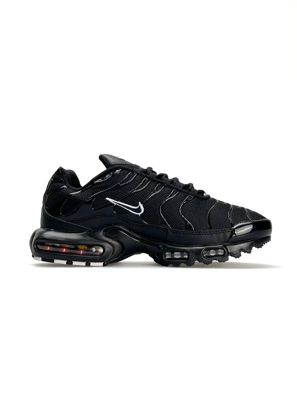 Чоловічі кросівки Nike Air Max Tn Plus Black, кеди Найк шкіра текстиль чорні весна осінь. 41