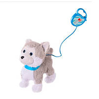 Собака PL8201 розміром 22 см, веляет хвостом, звук, ходить, м'яка., фото 2