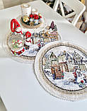 Серветка сервірувальна, гобеленова, Новорічна Ø45 см., фото 5