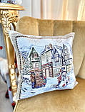 Новорічна наволочка гобеленова одностороння 45х45 см. Limaso, фото 5