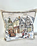 Новорічна наволочка гобеленова одностороння 45х45 см. Limaso, фото 6