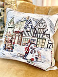 Новорічна наволочка гобеленова одностороння 45х45 см. Limaso, фото 8