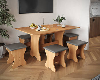 Стіл та 6 табуреток комплектом - Вільха