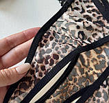 Еротичні леопардові жіночі трусики в сіточку з доступом, трусики-стрінги сексуальна спідня білизна L, фото 5