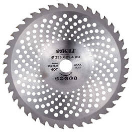 Ніж для тримера Sigma з твердосплавними напайками 255x25.4мм 40Т хвилеподібний (5624621) - оригінал