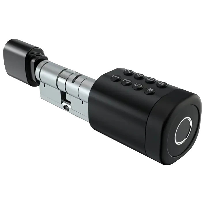 Розумний дверний біометричний замок (циліндр) SEVEN LOCK SL-7774BF black (35-90мм)