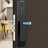 Розумний дверний біометричний замок SEVEN LOCK SL-7775BF black, фото 7