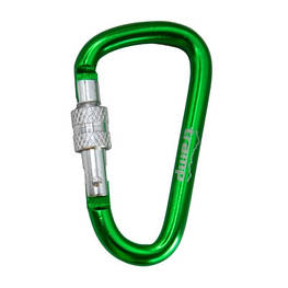 Карабін туристичний Tramp Набір 10 шт з муфтою 7 cм Green (UTRA-302-green) - оригінал