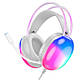 Ігрові навушники з підсвічуванням HF BIG HOCO W109 RGB Накладні навушники для ігор, геймерські навушники, білий, фото 3