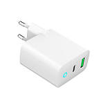 Оригінал! Зарядний пристрій Gembird 1xUSB-A + 1 Type-C (PD20Вт + QC3.0 18Вт) white (TA-UC-PDQC20L-W-01) - Вища Якість!, фото 4