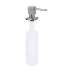 Дозатор для миючого засобу квадратний врізний Lidz LK117 Brushed Steel