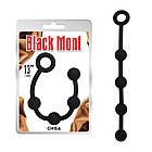 Анальні кульки Black Mont P Storm Beads для новачків з силікону для стимуляції простати та вагіни